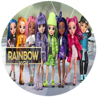 Opłatek na tort Rainbow High