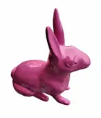 FIGURA OGRODOWA ZAJĄC KRÓLIK MODEL B - DESIGN róż