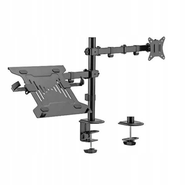 STOJAK NA 1 MONITOR Z UCHWYTEM DO LAPTOPA STANDARD VESA MONITORY 17-32 CALE zdjęcie 5