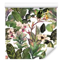 Tapeta kaktusy liście tropikalne rośliny do salonu