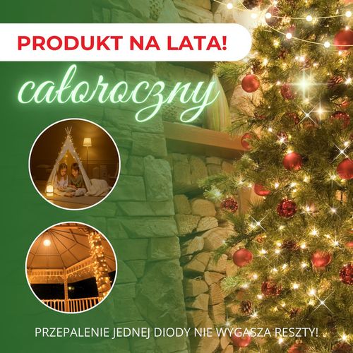 Lampki choinkowe 1000 Led biały ciepły 81,5 m oświetlenie świąteczne IP44 na Arena.pl