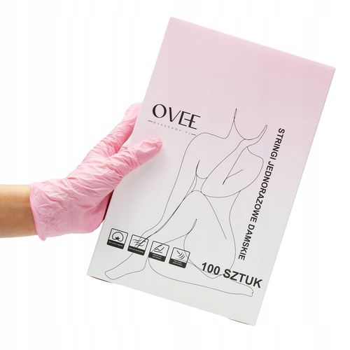 Włókninowe Stringi Majtki Jednorazowe Białe Damskie Masażu Zabiegów 100szt. na Arena.pl