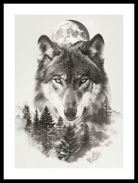 Plakat 29,7x42cm Wilczy Duch Lasu zdjęcie 3