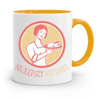 Kubek Żółty Dla Najlepszego Kucharza Kucharki Z Nadrukiem Ze Zdjęciem