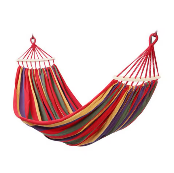 Hamak dwuosobowy 260x150cm z drążkiem zdjęcie 4