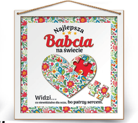 ramka 22x22cm puzzle 3D Najlepsza Babcia na świecie