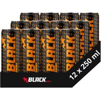 BLACK ENERGY Gazowany napój energetyzujący o smaku mango 250 ml x 12 sztuk
