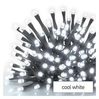Lampki choinkowe łączone zestaw zasilacz 100LED 10m zimna biel timer EMOS