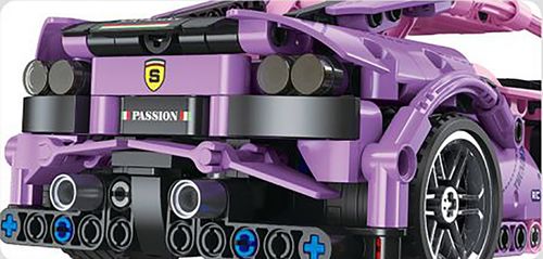 Zestaw Klocków Autko Sportowe Różowe 652El. na Arena.pl