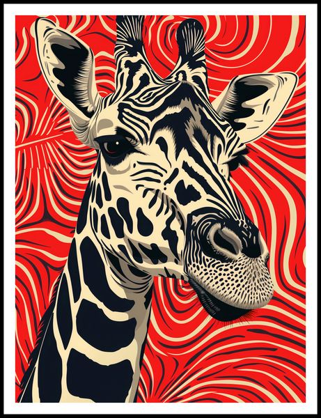 Plakat 75x100cm Wzrok Żyrafy zdjęcie 3