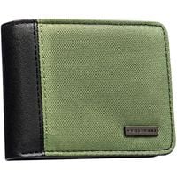 zielono-czarny portfel męski wykonany ze skóry ekologicznej, model