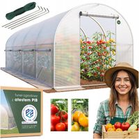 TUNEL OGRODOWY FOLIOWY SZKLARNIA 4x2,5m FOLIA UV PREMIUM NAMIOT 10m2 GRATIS