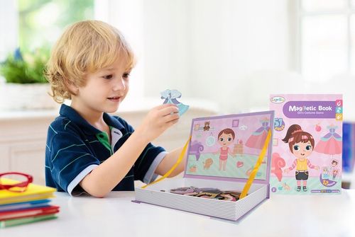 Książka układanka magnetyczna Lalka Ubieranie Dziewczynki Puzzle dla Dzieci na Arena.pl