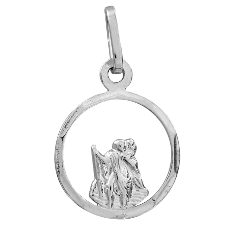 SREBRNY MEDALIK Z ŚWIĘTYM KRZYSZTOFEM SREBRO PRÓBY 925 zdjęcie 1