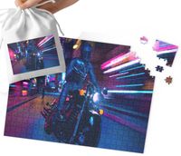 PUZZLE TRADYCYJNE - MOTOR MOTOCYKL MEGA WZORY PREZENT 96EL + WORECZEK