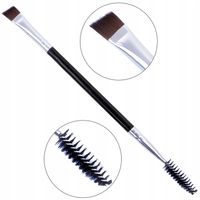 Pędzelek Skośny Do Brwi Ze Szczoteczką Do Rzęs