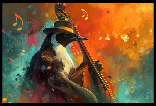 Plakat 60x40cm Pingwinia Nuta na Arena.pl