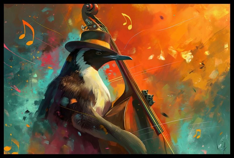 Plakat 60x40cm Pingwinia Nuta zdjęcie 2