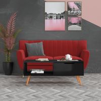 Stolik kawowy, wysoki połysk, czarny, 100x49,5x43 cm