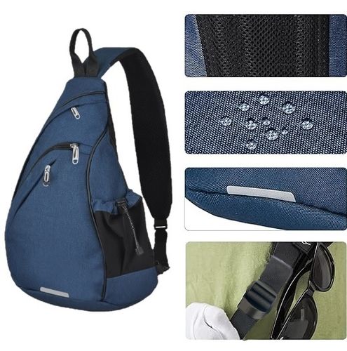 NERKA PLECAK TORBA NA JEDNO RAMIĘ SASZETKA CROSSBODY MIEJSKI MĘSKI NIEBIESKI na Arena.pl