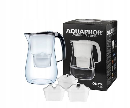 Dzbanek filtrujący do wody Aquaphor Onyx CZARNY 4.2 l +3 WKŁADY MG na Arena.pl