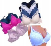 80-95 / biustonosz z push- up koronkowy 85C usztywniany kolory 8076