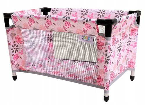 ZESTAW dla lalek ŁÓŻECZKO + KRZESEŁKO DO KARMIENIA + HUŚTAWKA dla lalki na Arena.pl