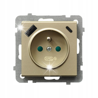 GNIAZDO Z ŁADOWARKĄ USB A+C 3.4A 20W OSPEL SONATA GP-1RZPUSBAC/m/39 ZŁOTY