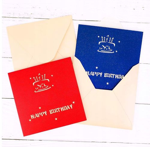 Kartka Urodzinowa 3D Z Kopertą Pop Up 2Szt 15X15 na Arena.pl