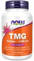NOW Foods TMG 1000mg BETAINA REDUKCJA HOMOCYSTEINY DETOX METYLACJA 100 tab