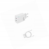 Ładowarka sieciowa GaN 45W dwa USB-C z kabelem do Samsung Galaxy S24