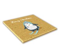 SZKLANA DESKA KUCHENNA 25x25cm - 532e pingwin