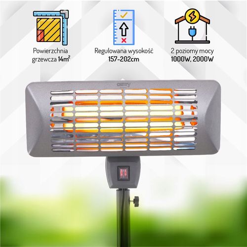 Ogrzewacz Tarasowy Elektryczny Stojący 2000W2 na Arena.pl
