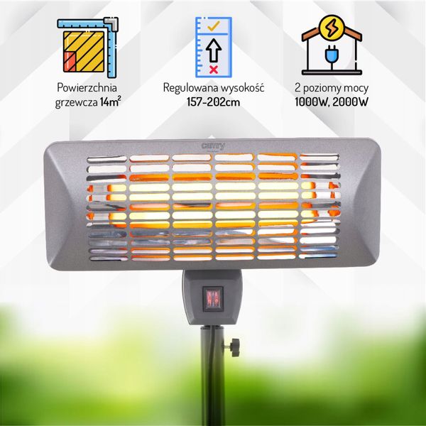Ogrzewacz Tarasowy Elektryczny Stojący 2000W2 zdjęcie 4