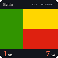 Karta eSIM Internet Benin 1 GB na 7 dni - bez rejestracji