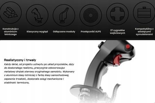 Joystick Moza Drążek sterowy samolotu Flightstick MOZA MH16 na Arena.pl