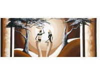 100X40CM SPACER O ZACHODZIE SŁOŃCA OBRAZ DREWNO