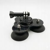 przyssawka na szybę potrójna plastikowa do kamery sportowej gopro sjcam