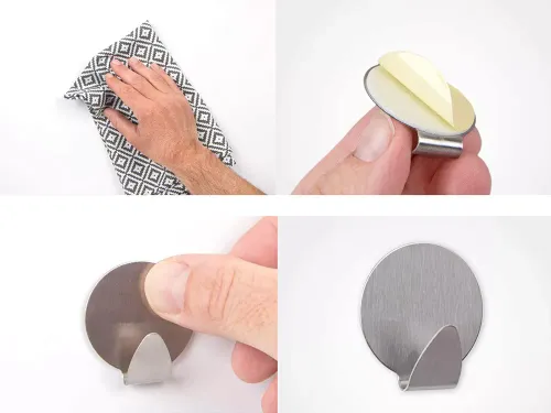 Wieszaki haczyki samoprzylepne stalowe 4 szt na Arena.pl