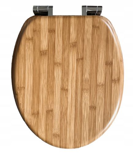 DESKA WC SEDESOWA KLOZETOWA TOALETOWA WOLNOOPADAJACA UNIWERSALNA MDF bambus na Arena.pl