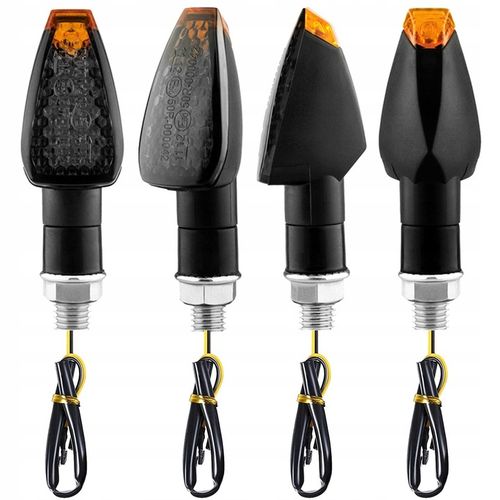 4x KIERUNKOWSKAZY MOTOCYKLOWE QUADA HOMOLOGACJA 12 V CZARNE DYMIONE 14 LED na Arena.pl