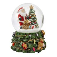 ŚNIEŻNA KULA LED 15cm POZYTYWKA GRA SNIEG WIRUJE