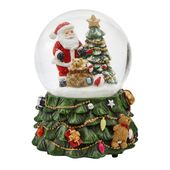 ŚNIEŻNA KULA LED 15cm POZYTYWKA GRA SNIEG WIRUJE