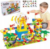 KLOCKI KONSTRUKCYJNE DO BUDOWANIA TOR KULKOWY PARK DINOZAURÓW ZESTAW 255 EL