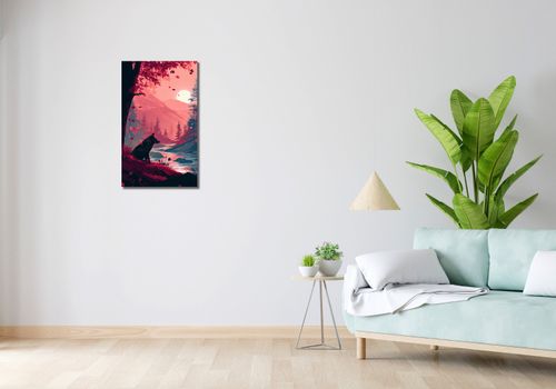 Obraz 40x70cm Wilk Przy Brzegu Lasu na Arena.pl