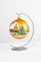 Złota Matowa Bombka na Boże Narodzenie na Stojaku 100