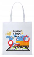 Torba Biała Eco Shopper Dla Logistyka Prezent Z Nadrukiem Ze Zdjęciem