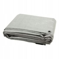 PLANDEKA WZMACNIANA WODOODPORNA SREBRNA GRUBA 120g/M2 UV+ 7x7M