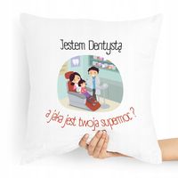 Poduszka Dla Dentysty A Jaka Jest Twoja Supermoc? Z Nadrukiem Ze Zdjęciem