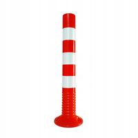 Słupek elastyczny uchylny odblaskowy 75cm parkingowy blokujący pachołek